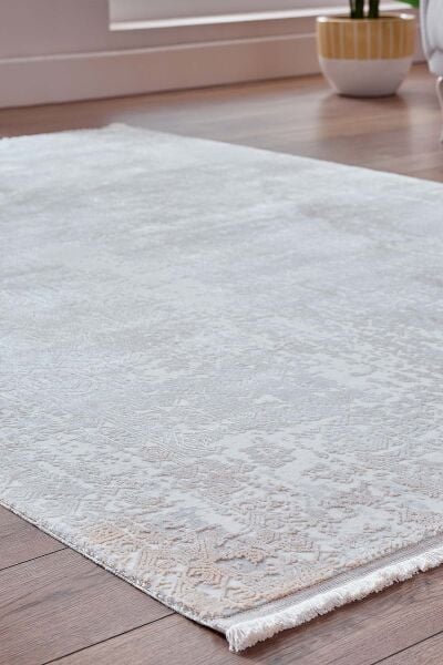 Esiliva 18289 Dikdörtgen Doğal İplik Makine Halısı 200X290 - Sarı