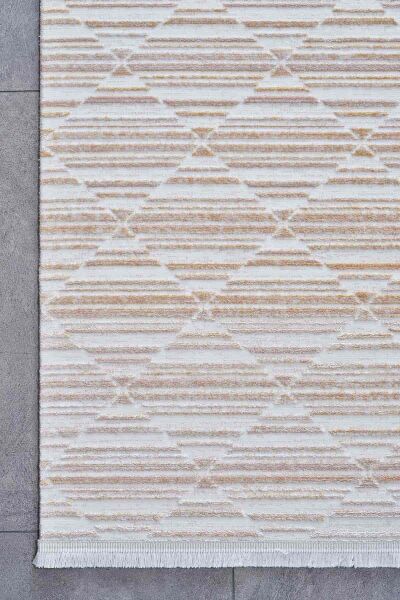 Viera 15592 Dikdörtgen Akrilik Makine Halısı 120X0000 - Sarı