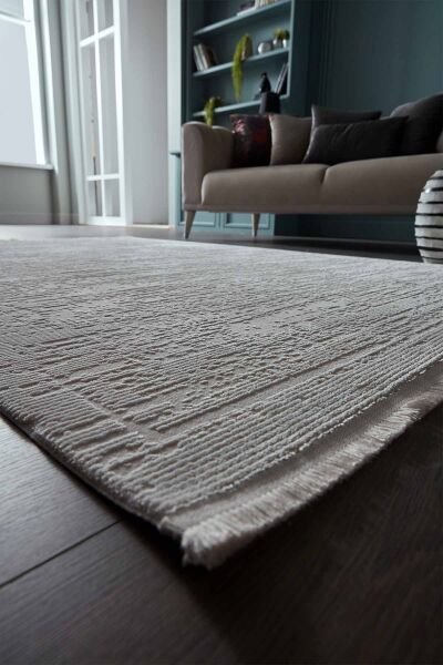 Novastyle 13648 Dikdörtgen Akrilik Makine Halısı 100X200 - Krem