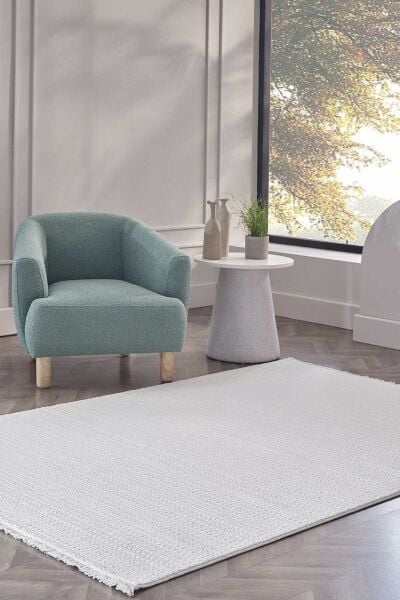 Deco Curlina 80044 Dikdörtgen Bukleli Halı 160x000 - Krem