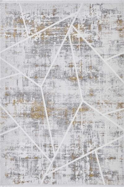 Viera 18827 Dikdörtgen Akrilik Makine Halısı 200X290 - Sarı