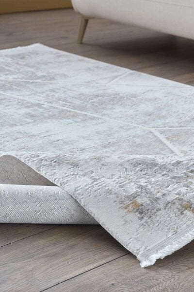 Viera 18827 Dikdörtgen Akrilik Makine Halısı 200X290 - Sarı