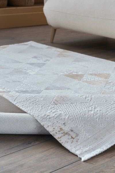 Viera 18823 Dikdörtgen Akrilik Makine Halısı 80x000 - Bakır