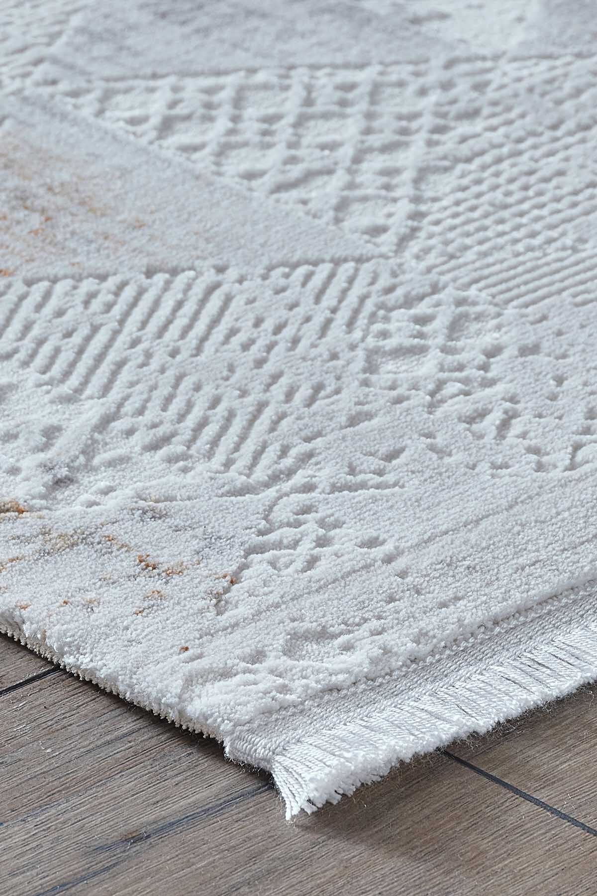 Viera 18823 Dikdörtgen Akrilik Makine Halısı 160X230 - Bakır