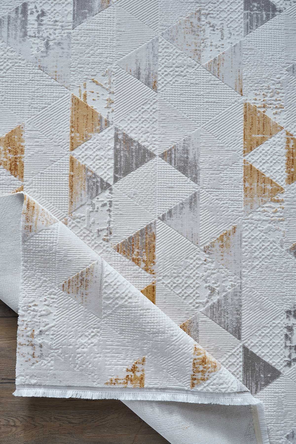 Viera 18823 Dikdörtgen Akrilik Makine Halısı 160X230 - Bakır