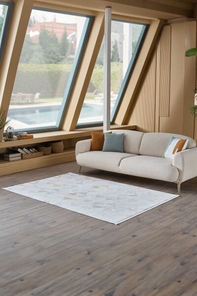 Viera 18823 Dikdörtgen Akrilik Makine Halısı 200X290 - Bakır