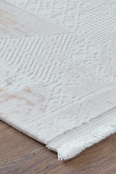 Viera 18823 Dikdörtgen Akrilik Makine Halısı 120X180 - Sarı