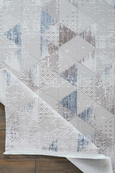 Viera 18823 Dikdörtgen Akrilik Makine Halısı 80x000 - Mavi