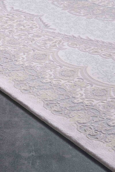 Esiliva 11431 Dikdörtgen Doğal İplik Makine Halısı 120X180 - Krem