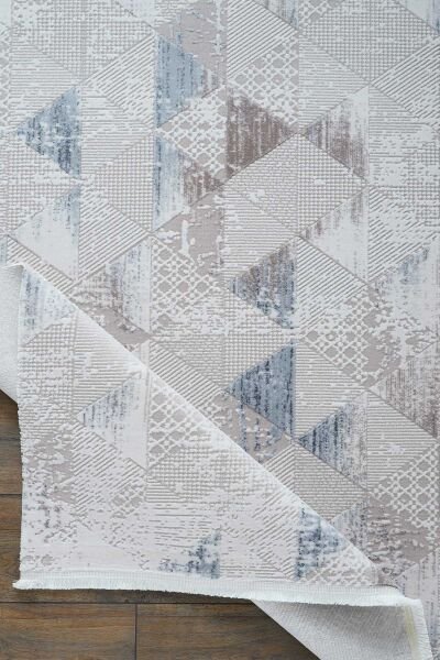 Viera 18823 Dikdörtgen Akrilik Makine Halısı 100X300 - Mavi