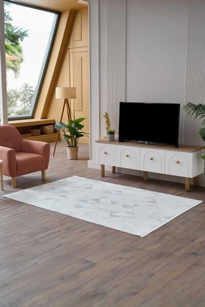 Viera 18823 Dikdörtgen Akrilik Makine Halısı 200X290 - Mavi