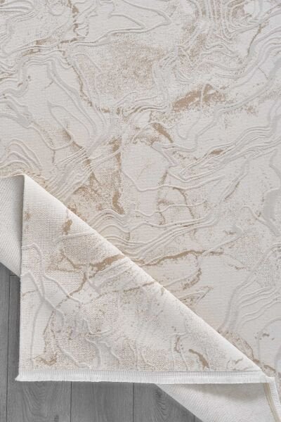 Viera 18832 Dikdörtgen Akrilik Makine Halısı 80x000 - Bej