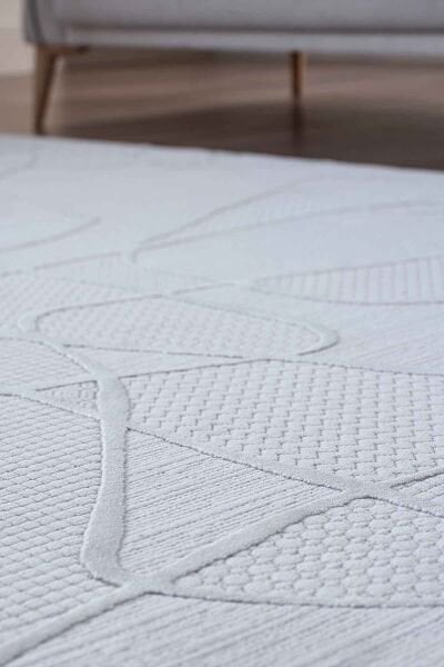 Deco Avior 17180 Dikdörtgen Geometrik Desenli Halı 200x290 - Krem