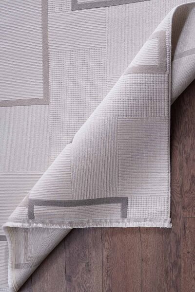 Deco Avior 17451 Dikdörtgen Geometrik Desenli Halı 80x000 - Krem