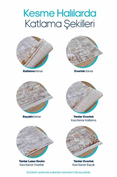 Deco Avior 17451 Dikdörtgen Geometrik Desenli Halı 80x000 - Krem