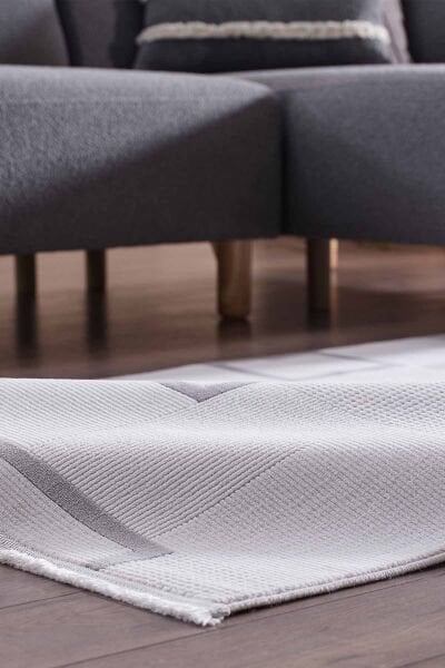 Deco Avior 17451 Dikdörtgen Geometrik Desenli Halı 200x000 - Krem