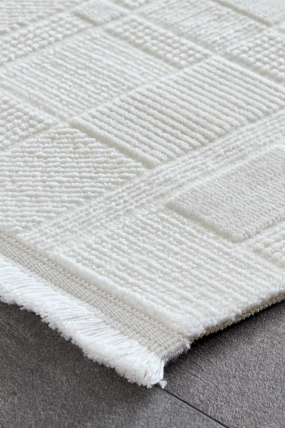 Viera 18837 Dikdörtgen Akrilik Makine Halısı 80x000 - Krem | Gümüşsuyu