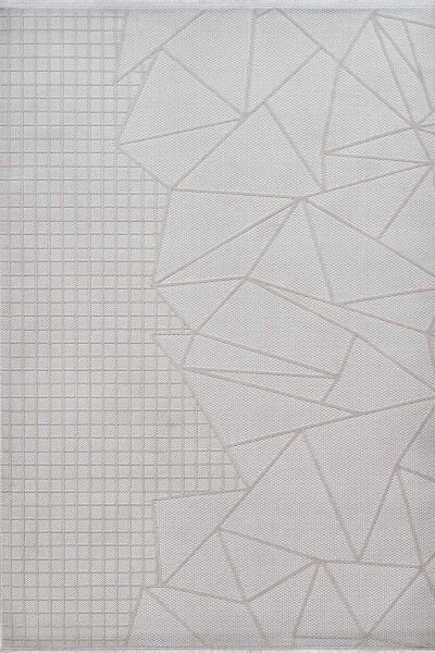 Deco Avior 17452 Dikdörtgen Geometrik Desenli Halı 80x000 - Krem