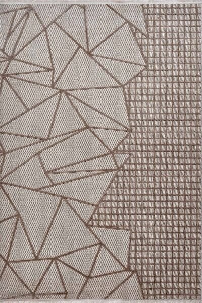 Deco Avior 17452 Dikdörtgen Geometrik Desenli Halı 80x000 - Bej