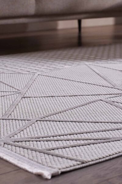 Deco Avior 17452 Dikdörtgen Geometrik Desenli Halı 80x000 - Bej