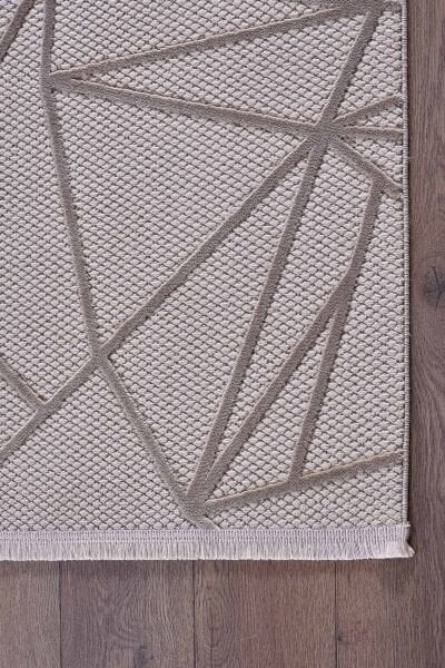 Deco Avior 17452 Dikdörtgen Geometrik Desenli Halı 80x000 - Bej