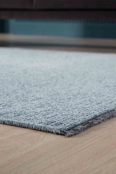 Deco Fashion 14017 Dikdörtgen Yıkanabilir Antitoz Halı 100X200 - Mavi