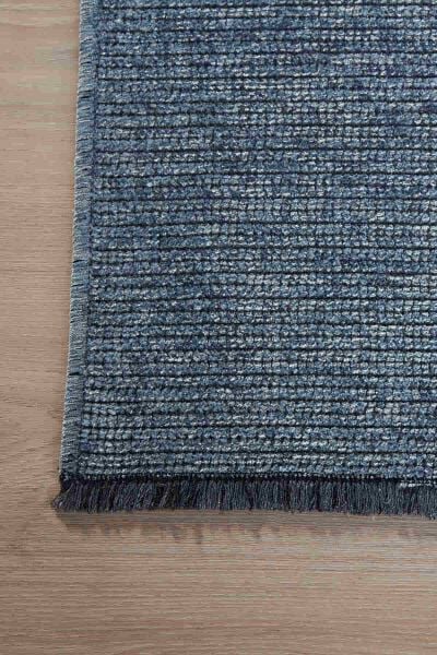 Deco Fashion 14017 Dikdörtgen Yıkanabilir Antitoz Halı 100X200 - Mavi