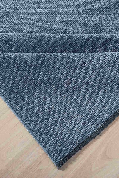 Deco Fashion 14017 Dikdörtgen Yıkanabilir Antitoz Halı 100X200 - Mavi