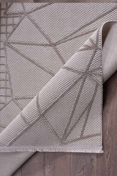 Deco Avior 17452 Dikdörtgen Geometrik Desenli Halı 160x230 - Bej