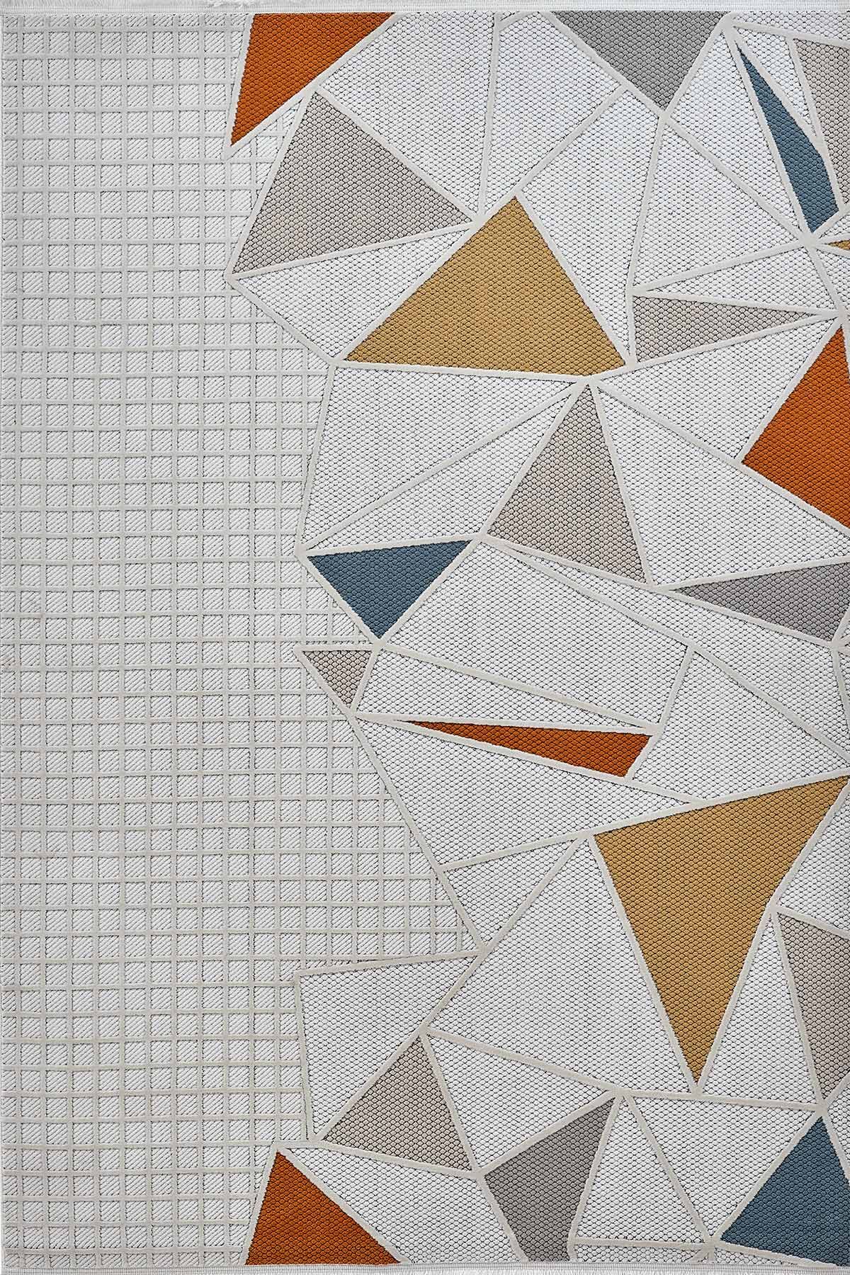 Deco Avior 17452 Dikdörtgen Geometrik Desenli Halı 200x000 - Multi