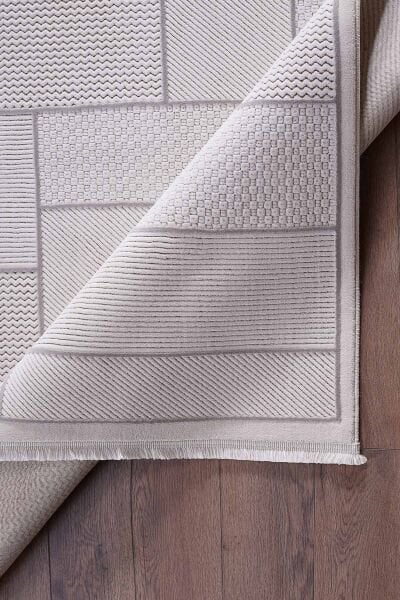Deco Avior 17612 Dikdörtgen Geometrik Desenli Halı 160x230 - Krem