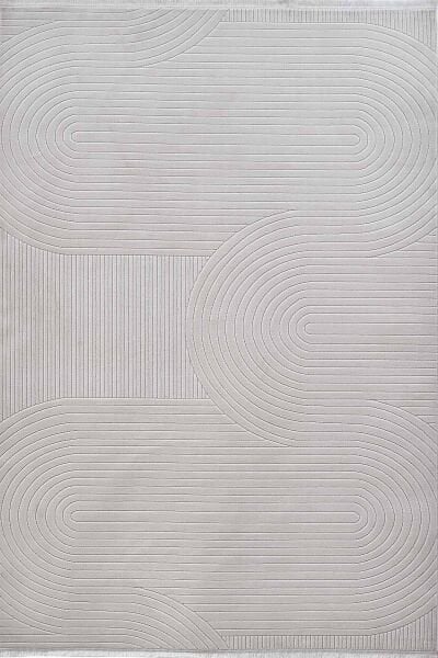 Deco Avior 17447 Dikdörtgen Geometrik Desenli Halı 80x000 - Krem