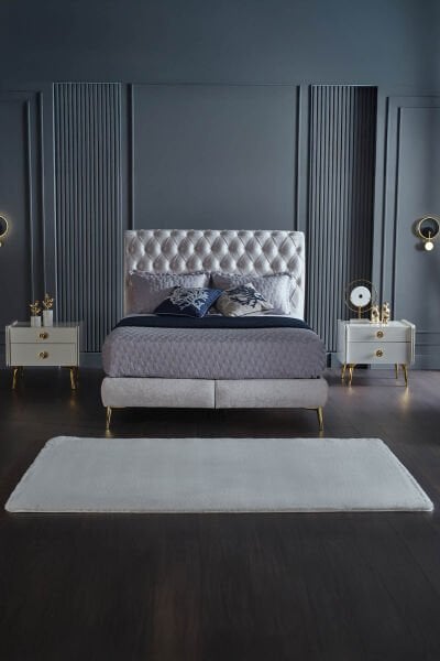 Deco Soft 15314 3D Spacer Taban Tozumaz Makine Halısı 120x000 - Beyaz