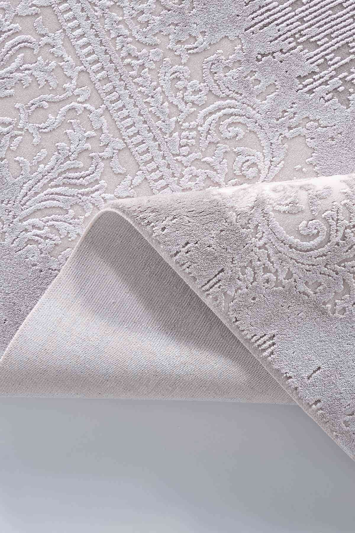 Esiliva 13888 Dikdörtgen Doğal İplik Makine Halısı 240X340 - Gri