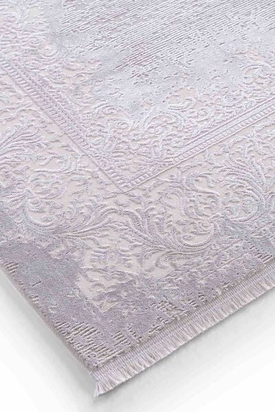 Esiliva 13888 Dikdörtgen Doğal İplik Makine Halısı 240X340 - Gri
