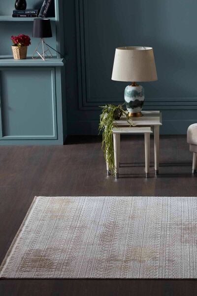 Novastyle 13657 Dikdörtgen Akrilik Makine Halısı 200X0000 - Sarı