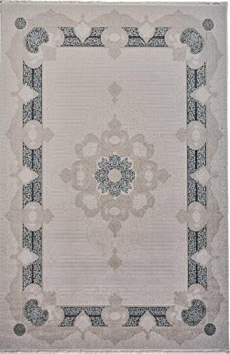 Esiliva 13919 Dikdörtgen Doğal İplik Makine Halısı 240X340 - Mavi