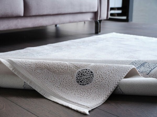 Esiliva 13919 Dikdörtgen Doğal İplik Makine Halısı 240X340 - Mavi