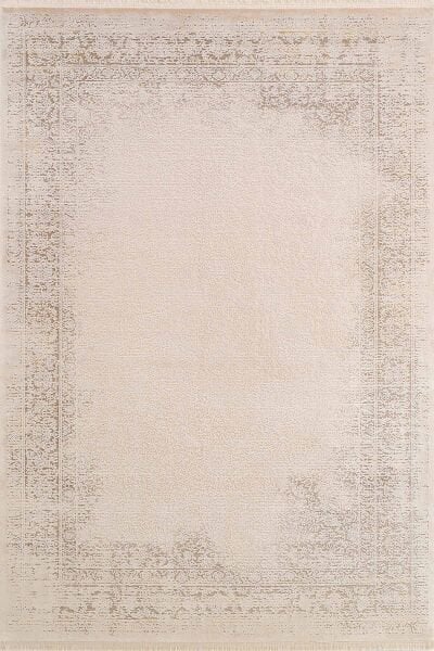 Esiliva 13886 Dikdörtgen Doğal İplik Makine Halısı 80X150 - Sarı