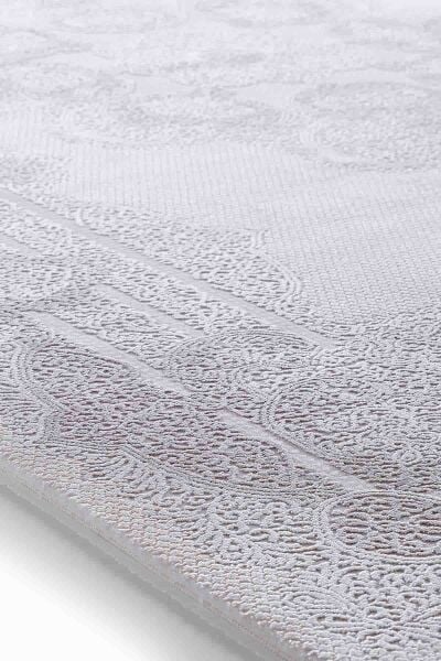 Esiliva 13919 Dikdörtgen Doğal İplik Makine Halısı 80X300 - Gri