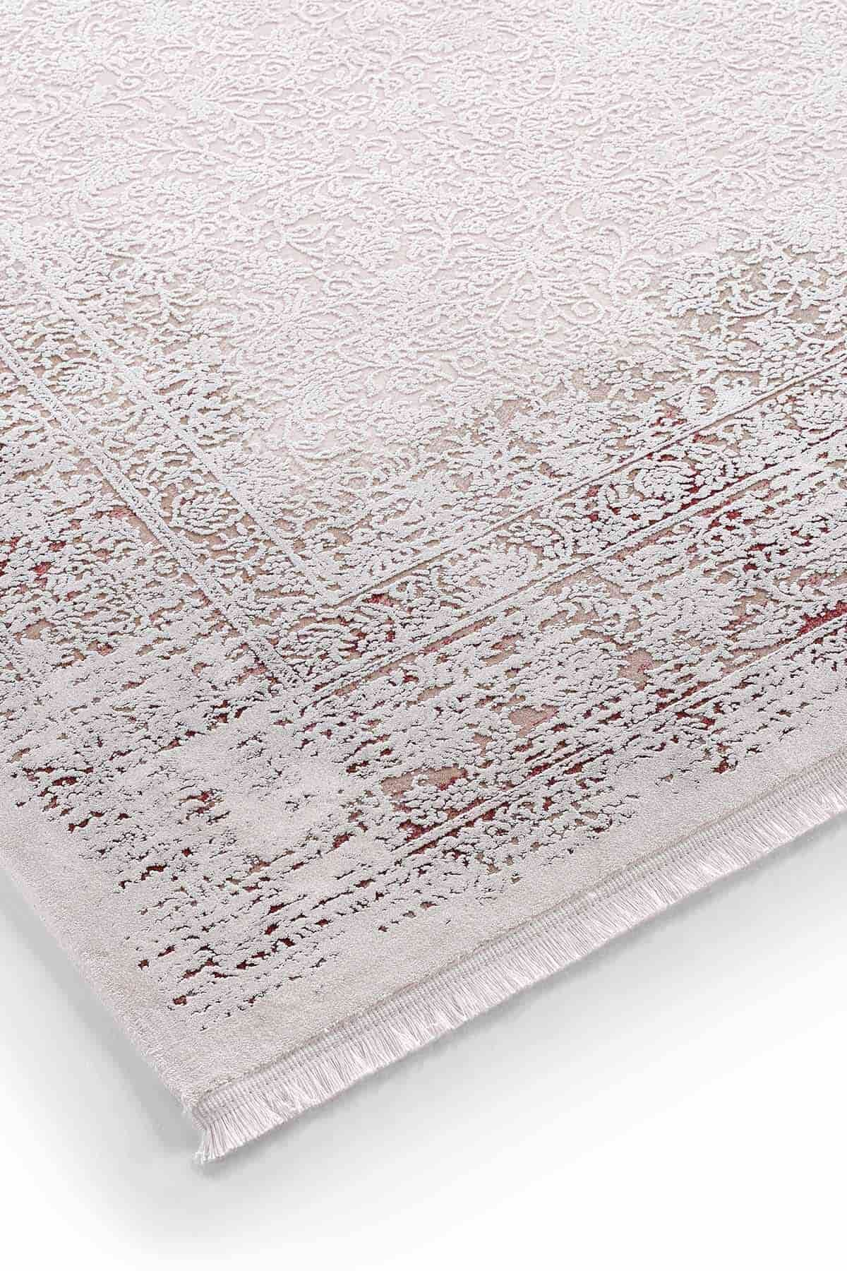 Esiliva 13886 Dikdörtgen Doğal İplik Makine Halısı 80X300 - Bordo