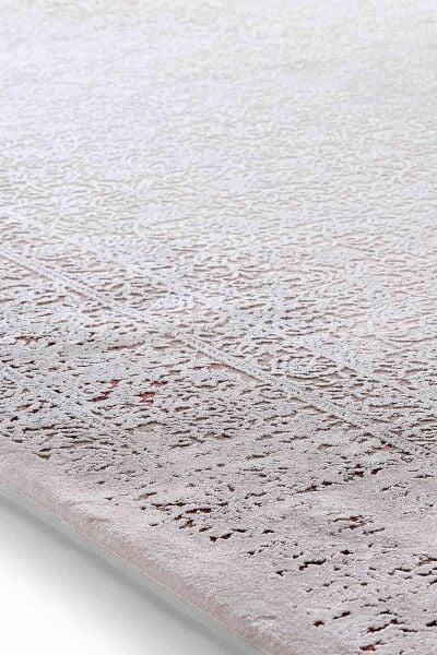 Esiliva 13886 Dikdörtgen Doğal İplik Makine Halısı 80X300 - Bordo