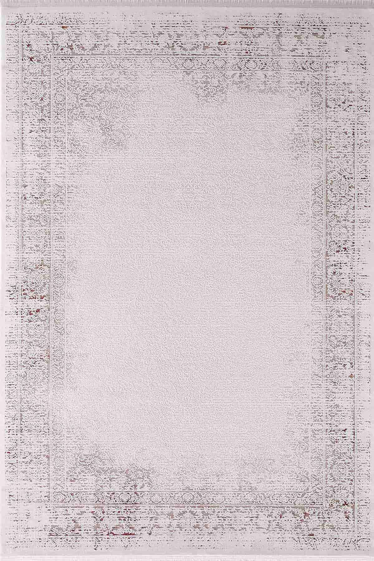 Esiliva 13886 Dikdörtgen Doğal İplik Makine Halısı 80X300 - Bordo