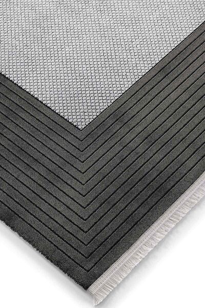 Tierra 12885 Dikdörtgen Tozumaz Makine Halısı 120X180 - Antrasit