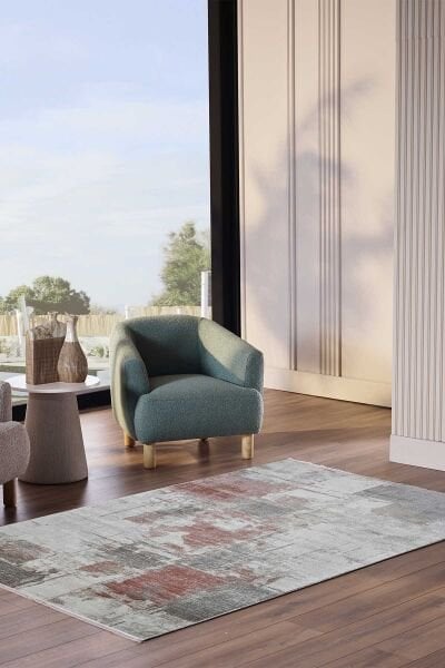 Ledax 17735 Dikdörtgen Polyester Makine Halısı Somon - 160X230
