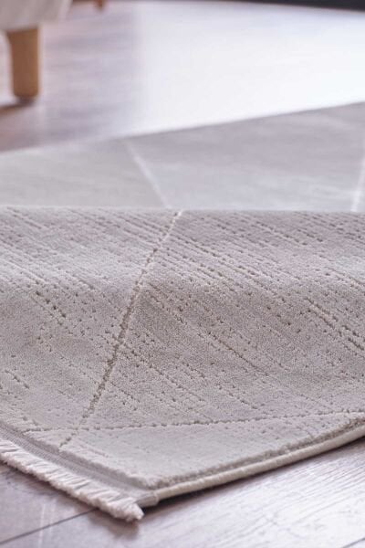 Ledax 17741 Dikdörtgen Polyester Makine Halısı Gri - 160X230