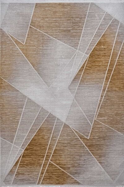 Ledax 17741 Dikdörtgen Polyester Makine Halısı Sarı - 160X230