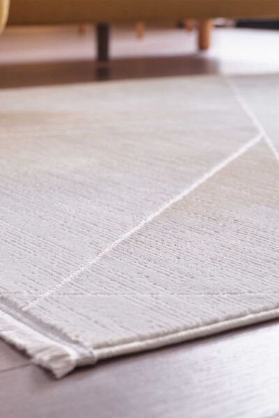 Ledax 17741 Dikdörtgen Polyester Makine Halısı Sarı - 160X230