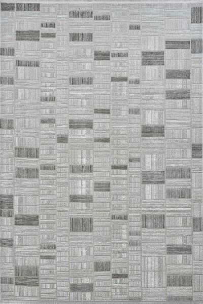 Ledax 17744 Dikdörtgen Polyester Makine Halısı Gri - 160X230