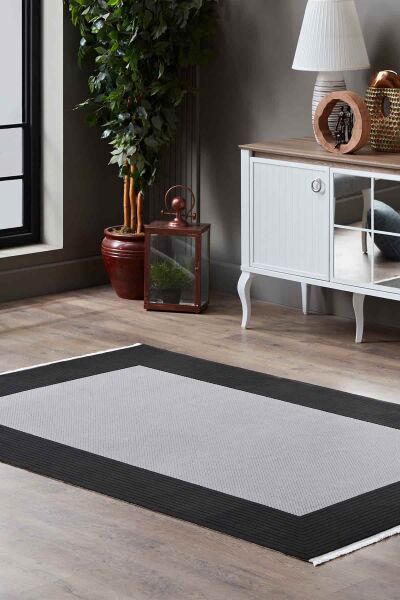 Tierra 12885 Dikdörtgen Tozumaz Makine Halısı 100X200 - Antrasit